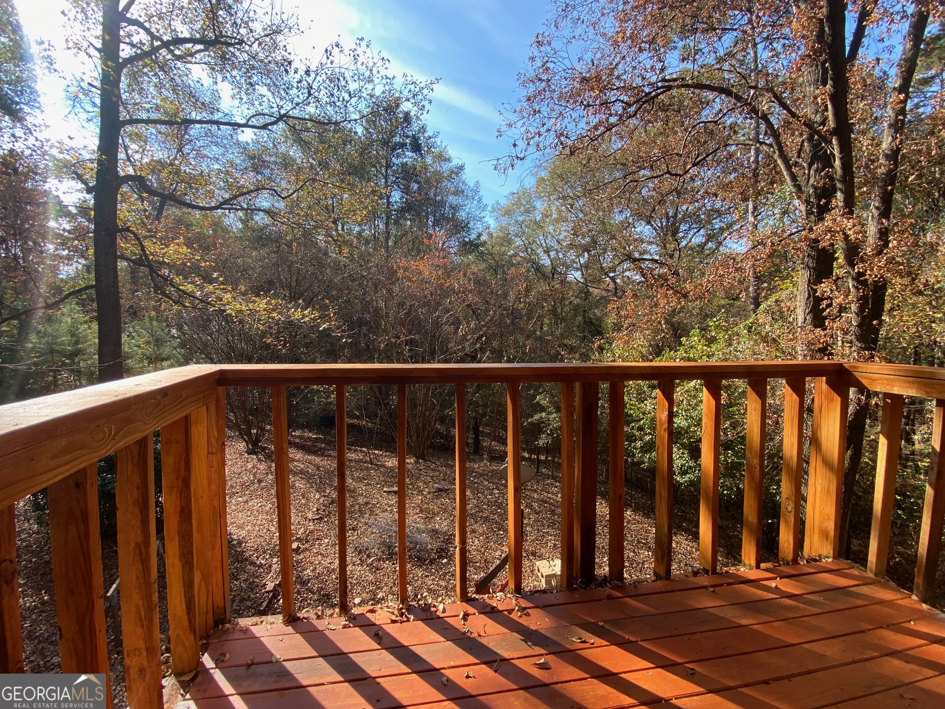 231 West Seminole Drive Byron, GA 31008 - Photo 18 of 38 a view of a balcony with wooden floor and fence