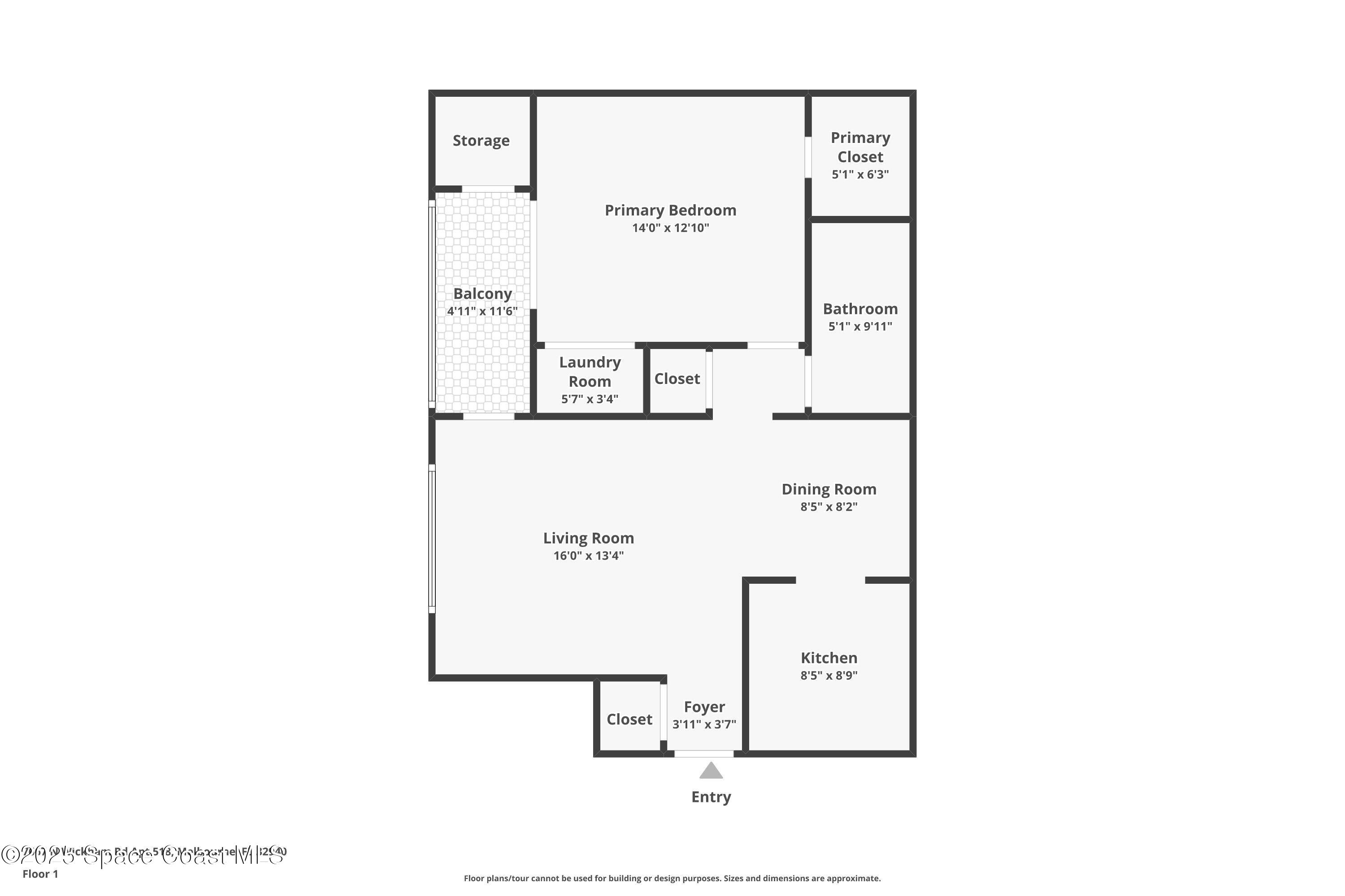 7667 North Wickham Road, Unit 518 Melbourne, FL 32940 - Photo 34 of 34 a picture of a floor plan