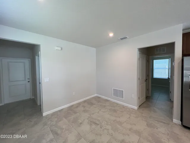 an empty room with closet