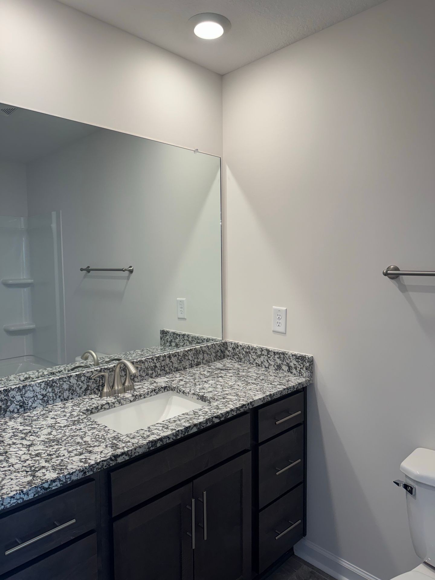 130 Quarry Point Drive Clarksville, TN 37043 - Photo 14 of 21 a bathroom with a granite countertop sink and a mirror
