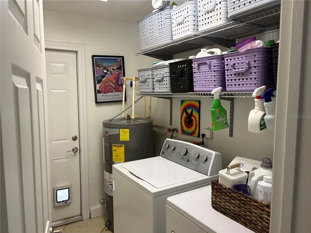 a room with storage and utility