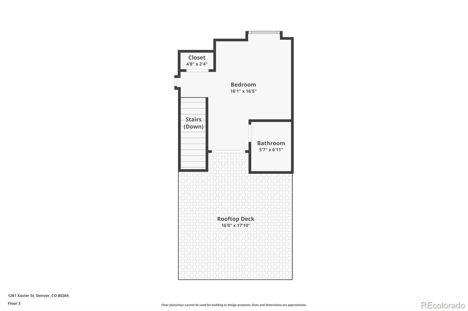 1261 Xavier Street Denver, CO 80204 - Photo 27 of 27 a picture of a floor plan