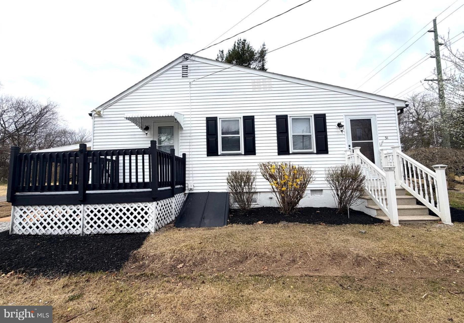 a front view of a house