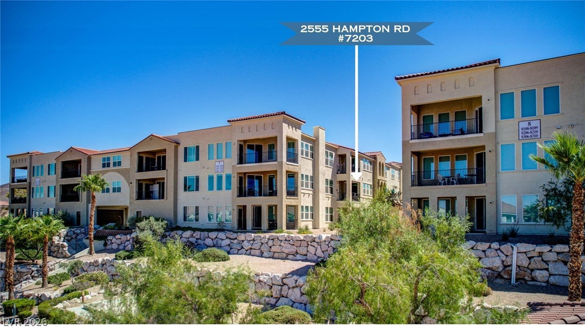 2555 Hampton Road, Unit 7203 Henderson, NV 89052 - Photo 4 of 46 Terra Bella - a gated 55+ Condominium community. Mediterranean inspired architecture, buildings are 3 story with elevator access. Showing location of #7203.