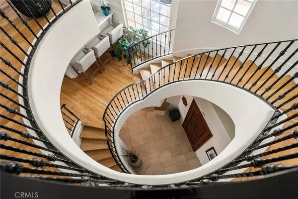 an aerial view of a house with a lake view