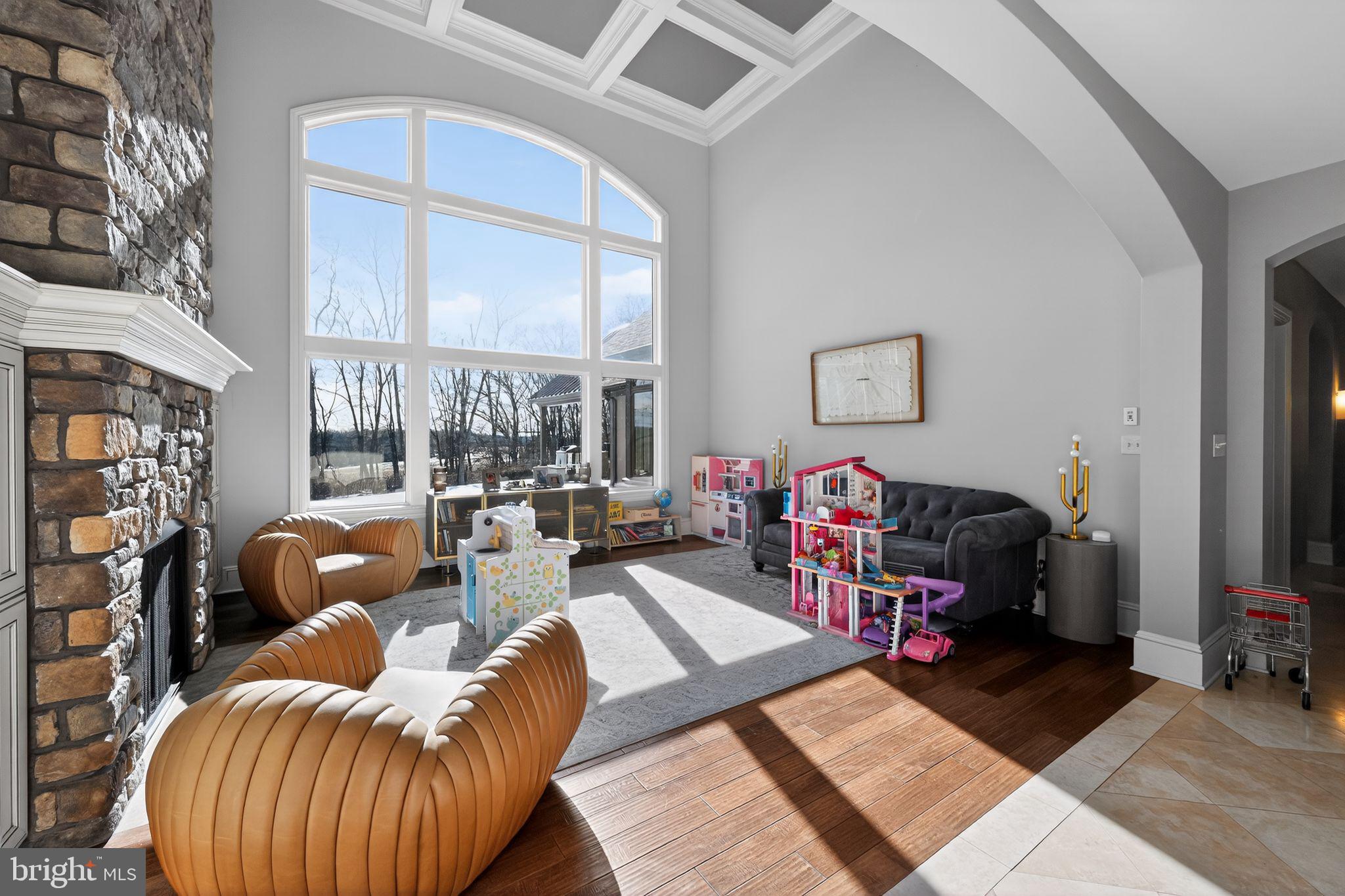 31 Barry Road Lambertville, NJ 08530 - Photo 13 of 52 Full wall of windows and 2nd coffered ceiling