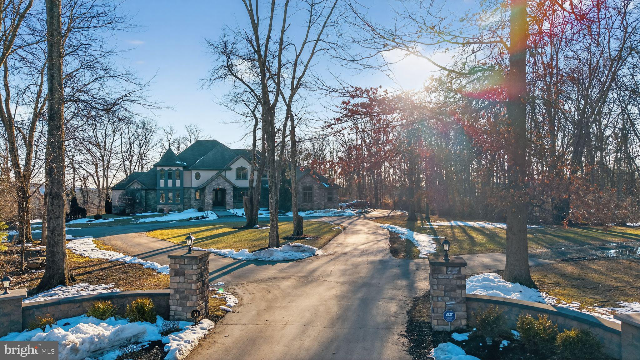 31 Barry Road Lambertville, NJ 08530 - Photo 4 of 52 Enter through stone columns and wing walls w/light