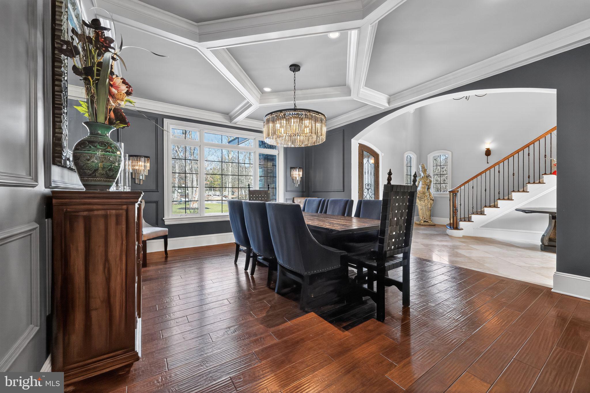 31 Barry Road Lambertville, NJ 08530 - Photo 9 of 52 Custom coffered ceiling, arched openings