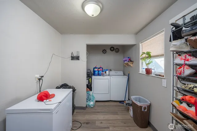 a room with storage and utility