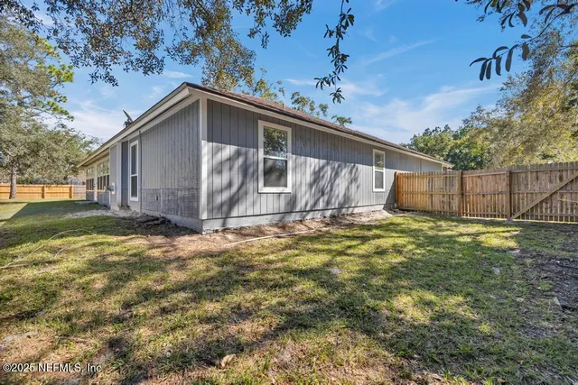a backyard of a house