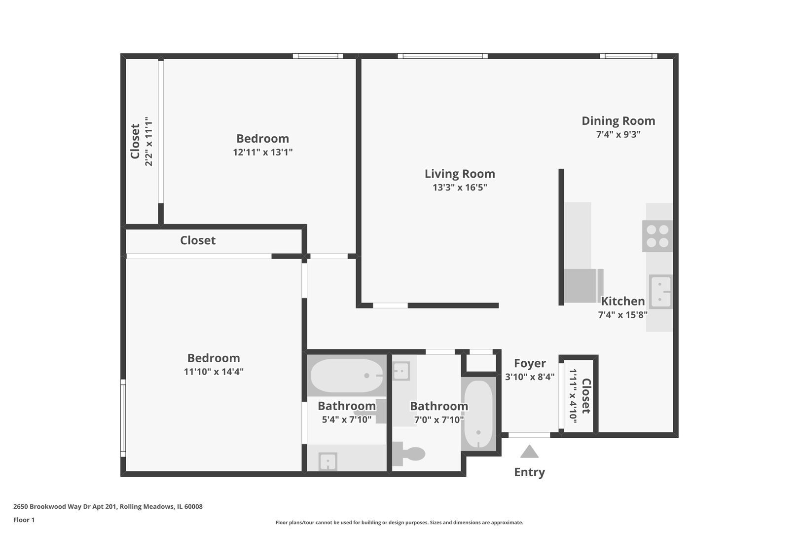 2650 Brookwood Way Drive, Unit 201B Rolling Meadows, IL 60008 - Photo 15 of 25 unknown
