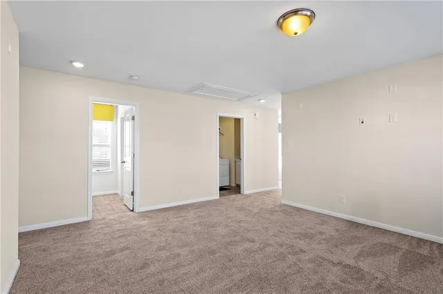 an empty room with window