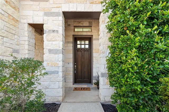 a view of a door and outdoor space