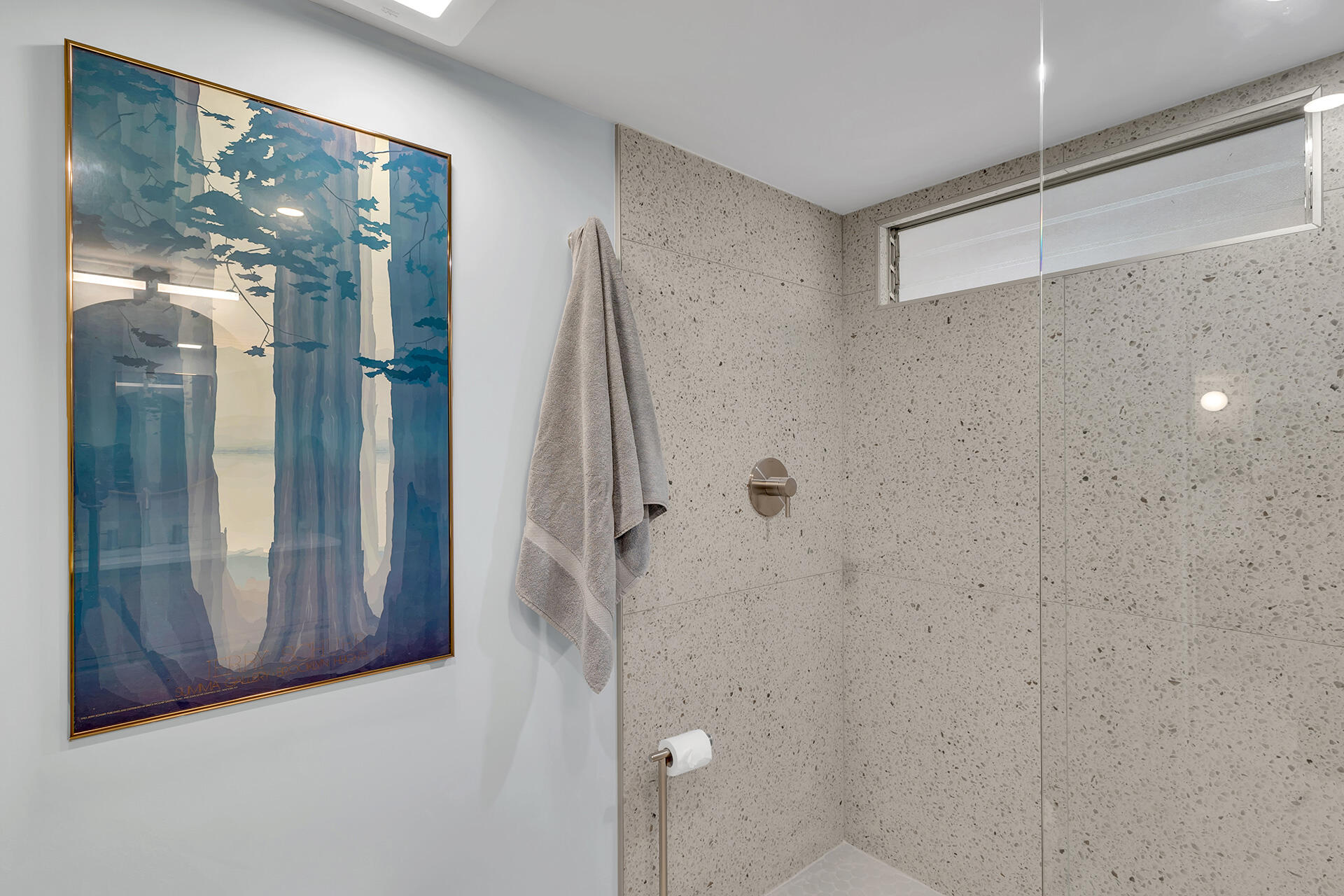 69 Nile Street Palm Springs, CA 92264 - Photo 14 of 68 a bathroom with a shower and a glass door