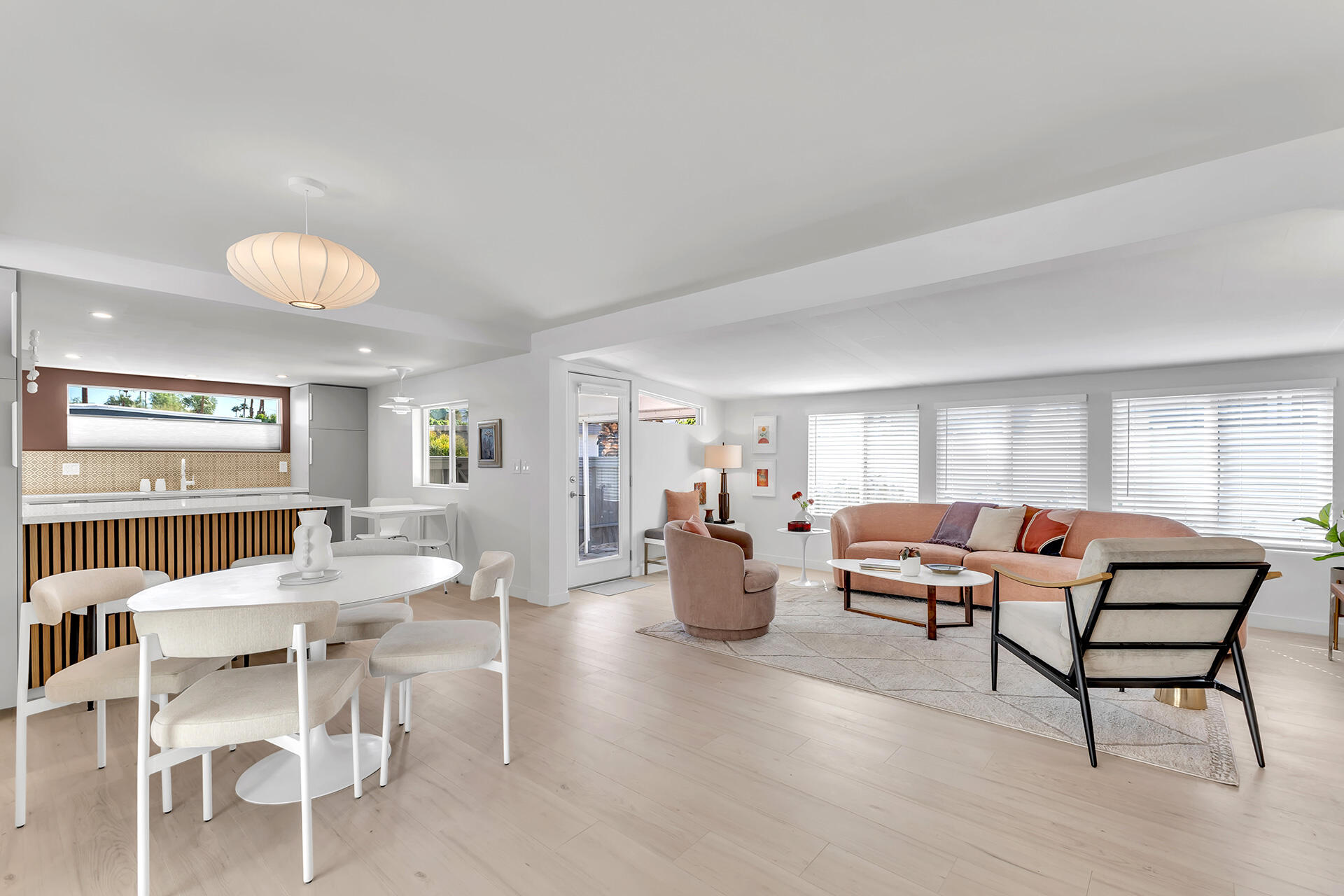 69 Nile Street Palm Springs, CA 92264 - Photo 35 of 68 a living room with furniture and a large window