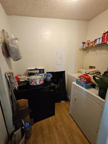 a room with a storage and utility