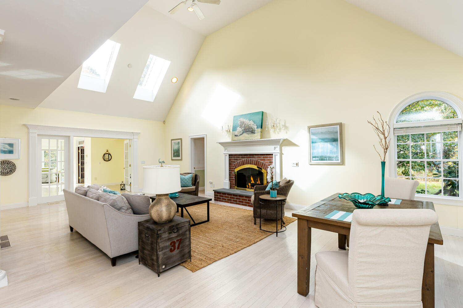 47 Farm Valley Road Osterville, MA 02655 - Photo 15 of 57 a living room with furniture and a fireplace
