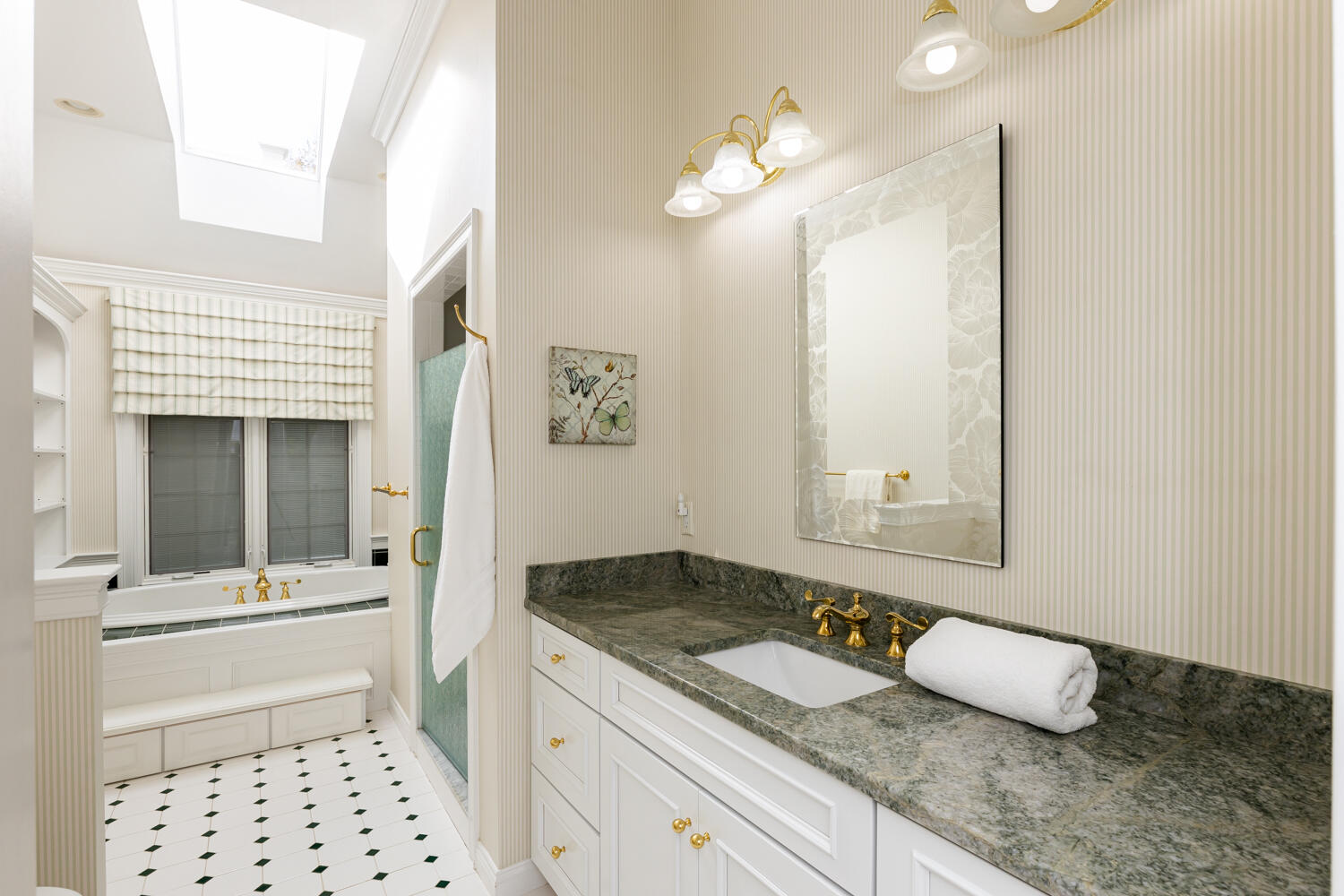 47 Farm Valley Road Osterville, MA 02655 - Photo 38 of 57 a bathroom with a sink a vanity and a mirror
