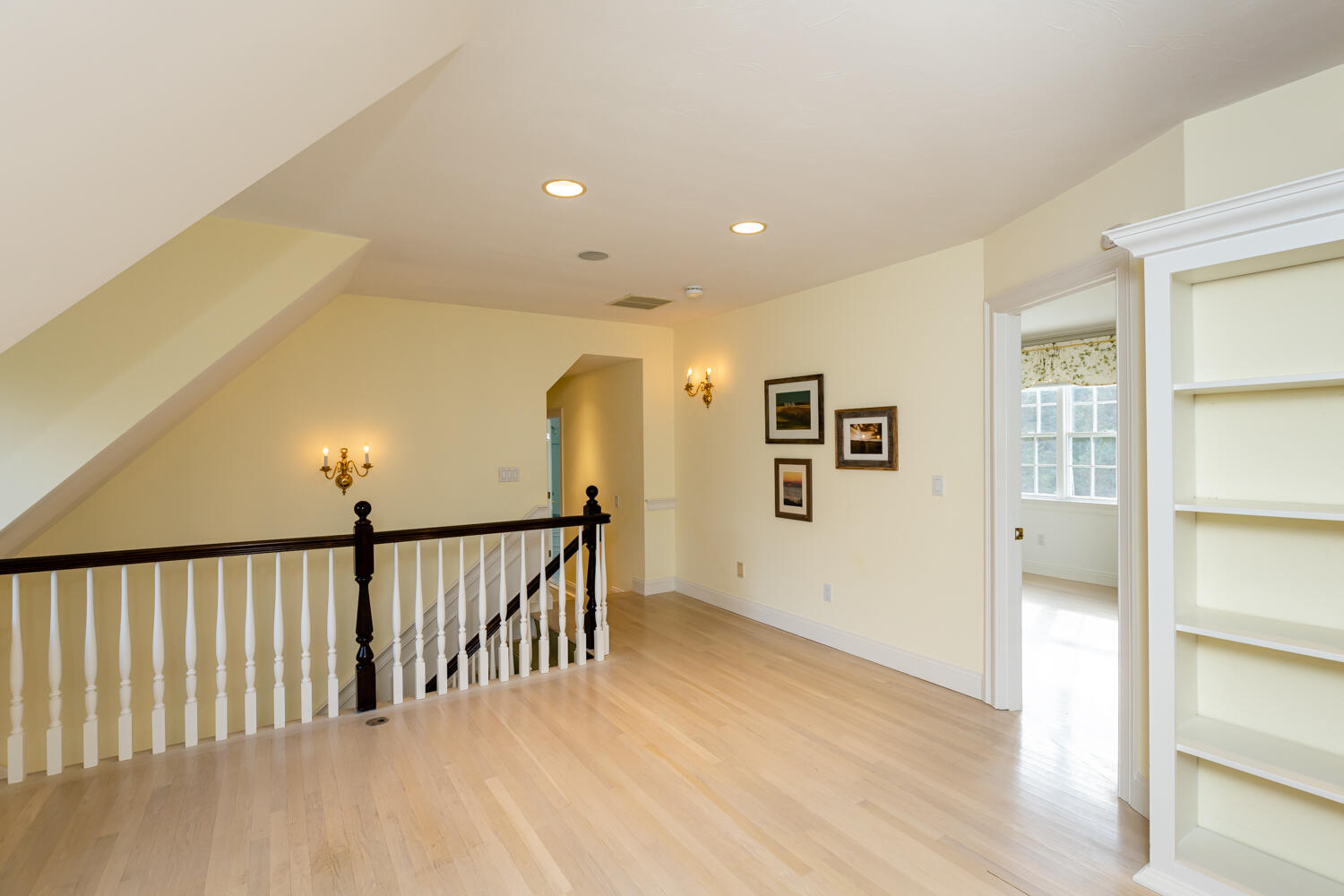 47 Farm Valley Road Osterville, MA 02655 - Photo 44 of 57 a view of a hallway with wooden floor and windows