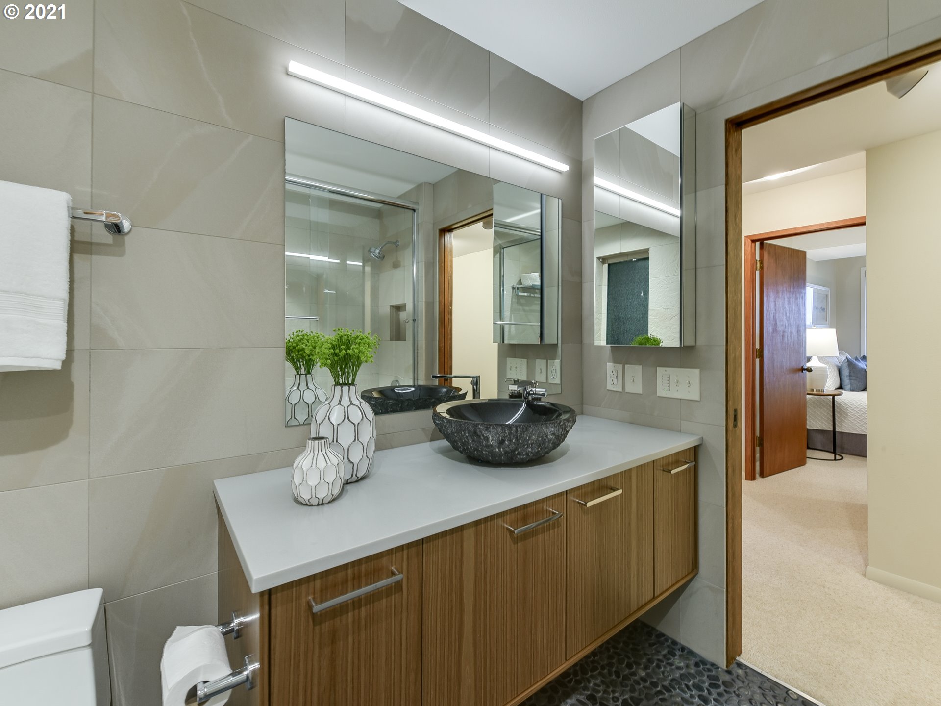 3630 Southwest Patton Road Portland, OR 97221 - Photo 26 of 29 a bathroom with sink and mirror