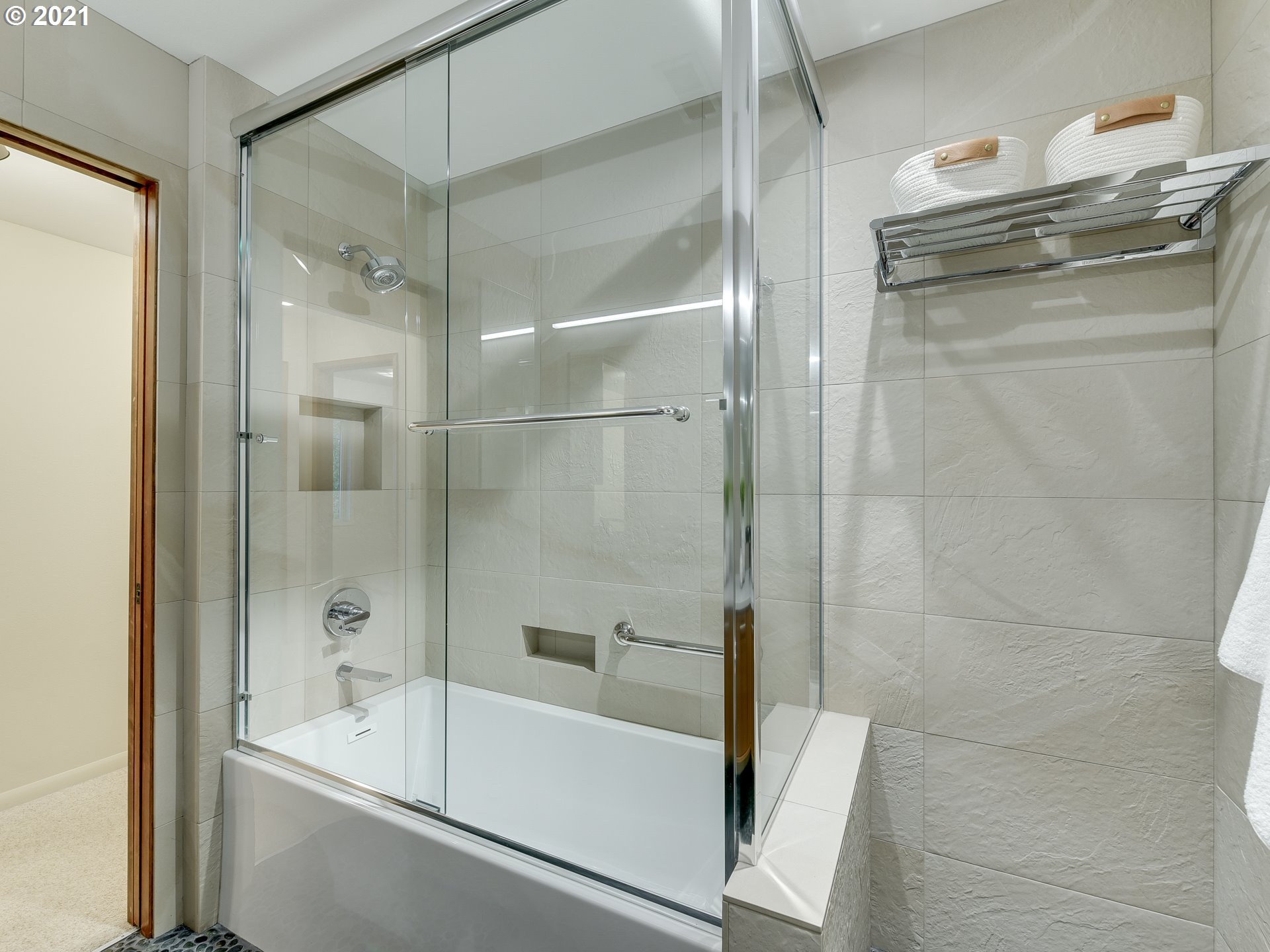 3630 Southwest Patton Road Portland, OR 97221 - Photo 27 of 29 a bathroom with a bathtub and a shower