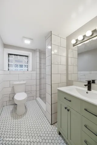 an empty room with a workbench