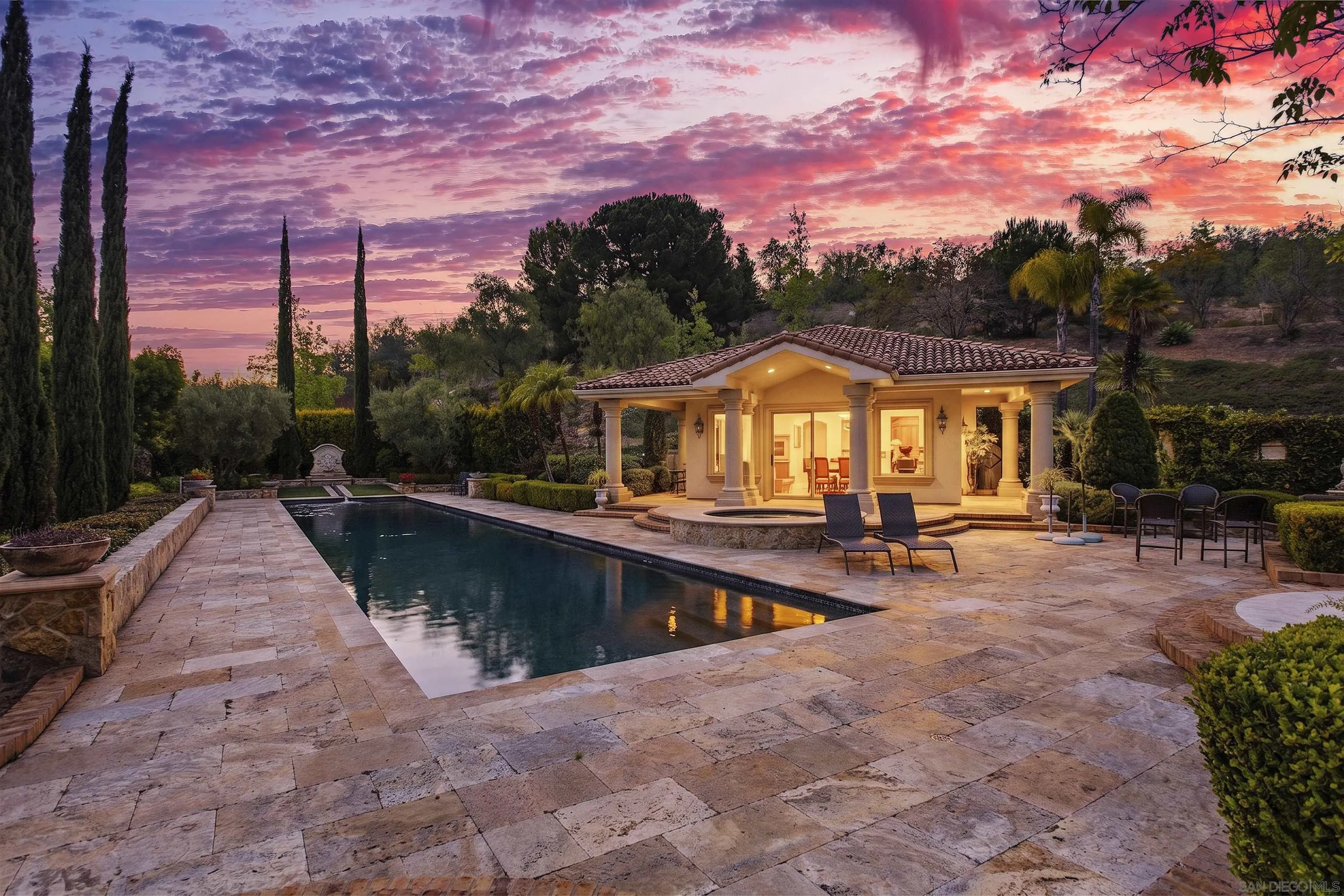 14440 Ridge Ranch Road Valley Center, CA 92082 - Photo 3 of 73 a view of a house with swimming pool and sitting area