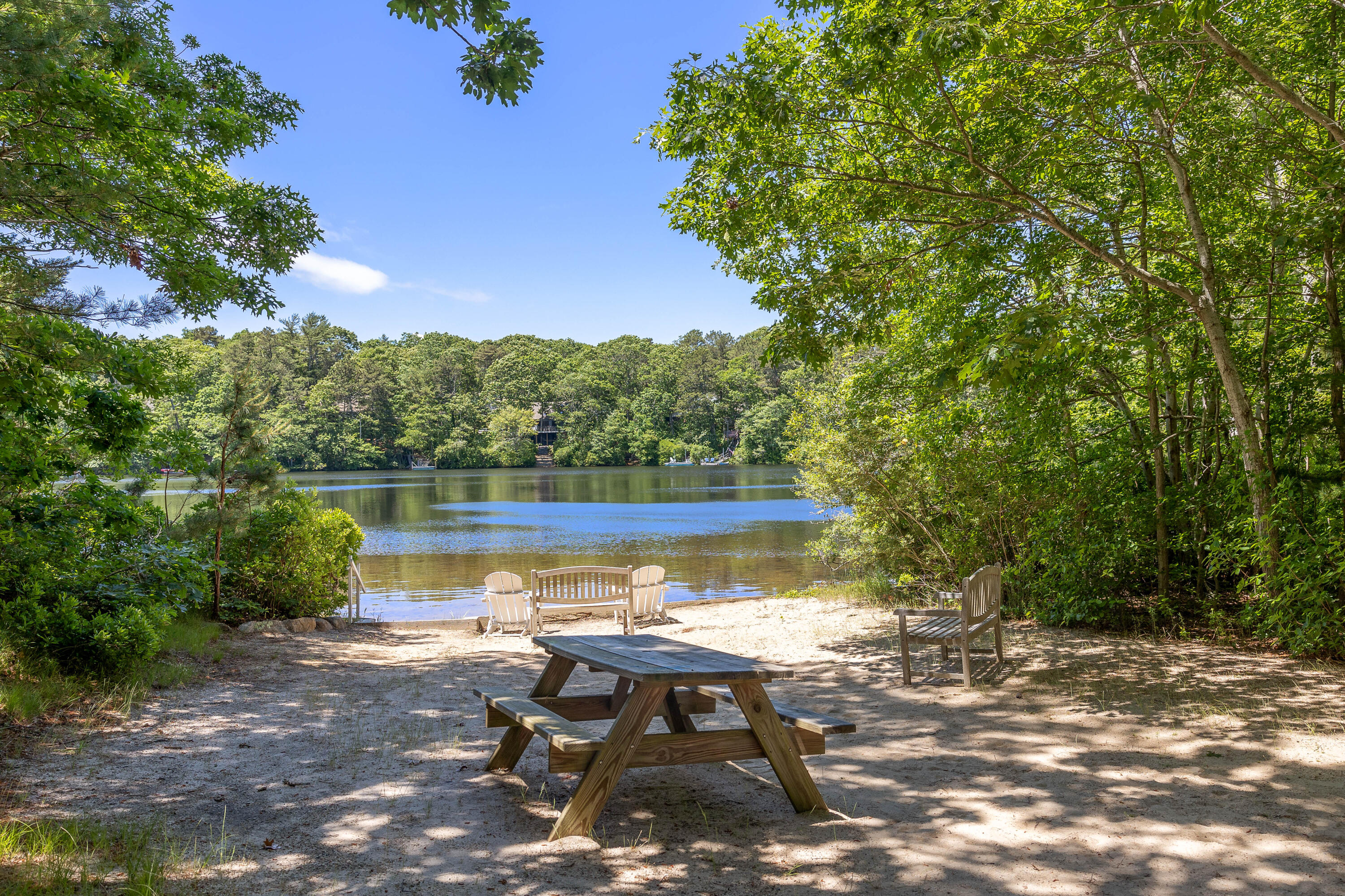 193 Fells Pond Road Mashpee, MA 02649 - Photo 31 of 33 a view of a lake with outdoor seating