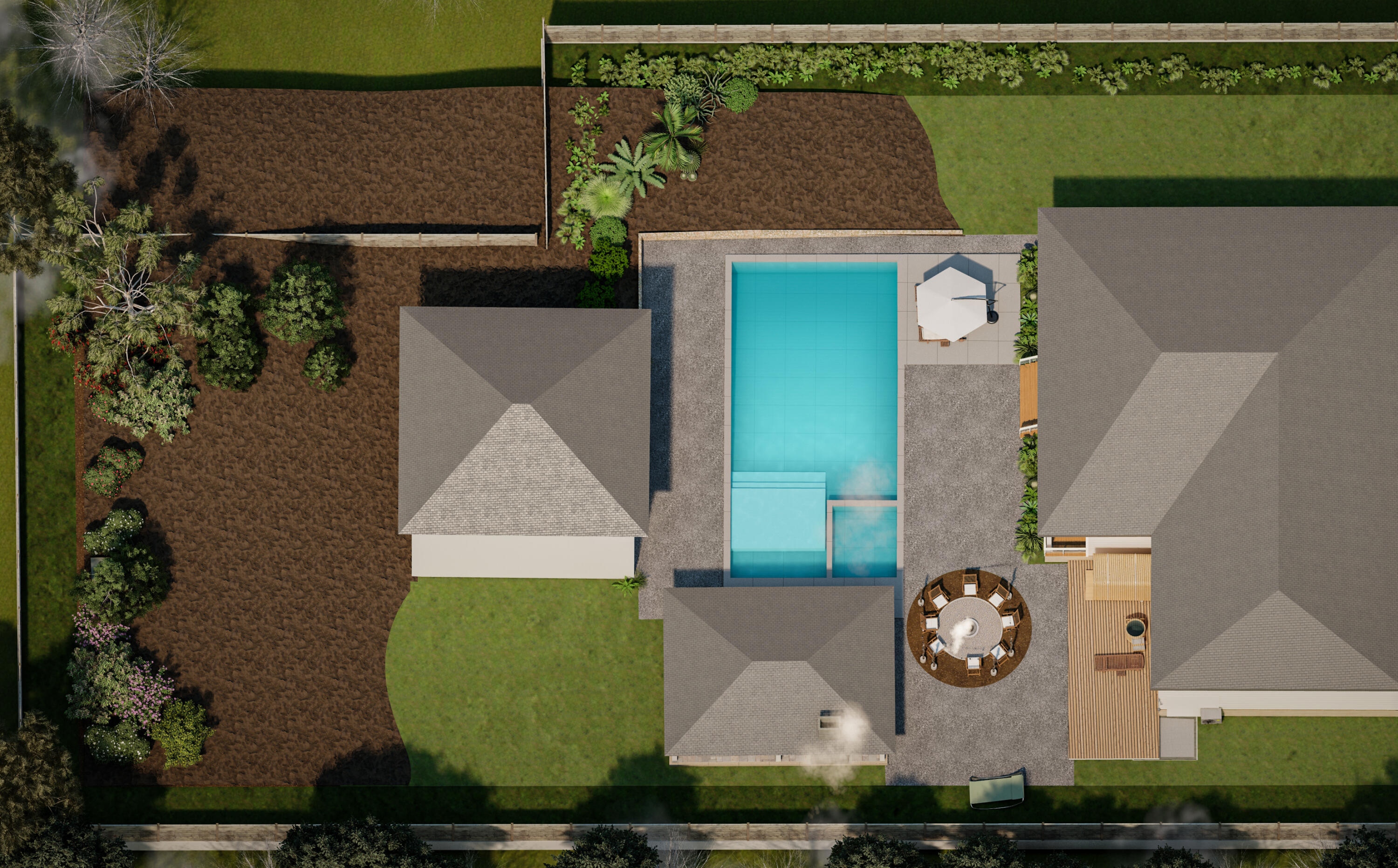 463 Ridge Road Santa Rosa Beach, FL 32459 - Photo 7 of 8 Aerial Rendering 463 Ridge Road backyard