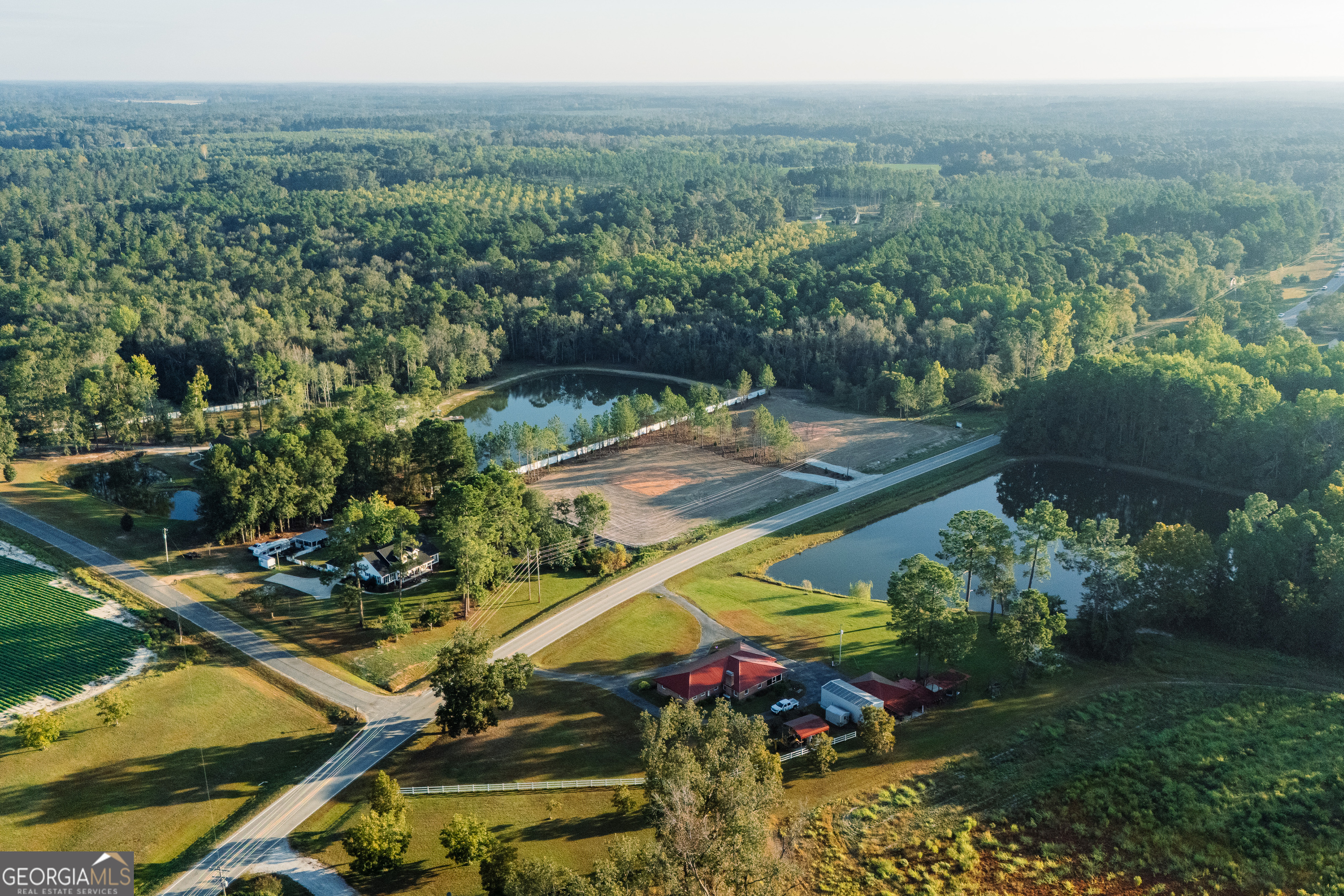 Lot 3 Pulaski Road Statesboro, GA 30458 - Photo 15 of 20 an aerial view of a house with a yard and lake view