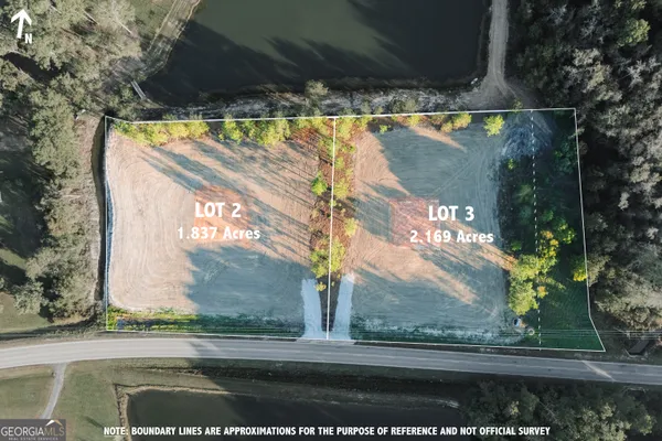 a view of a lake with a city view