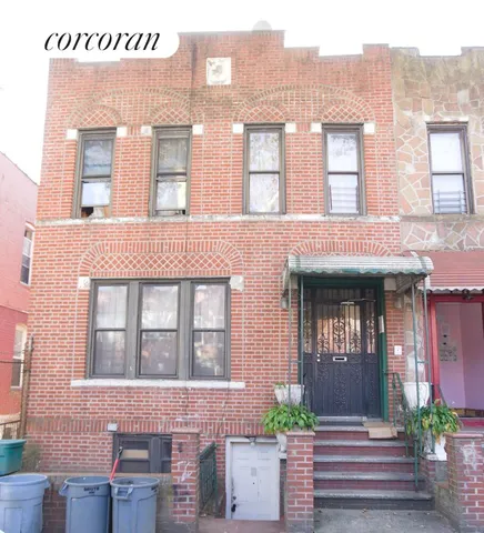 a front view of a building