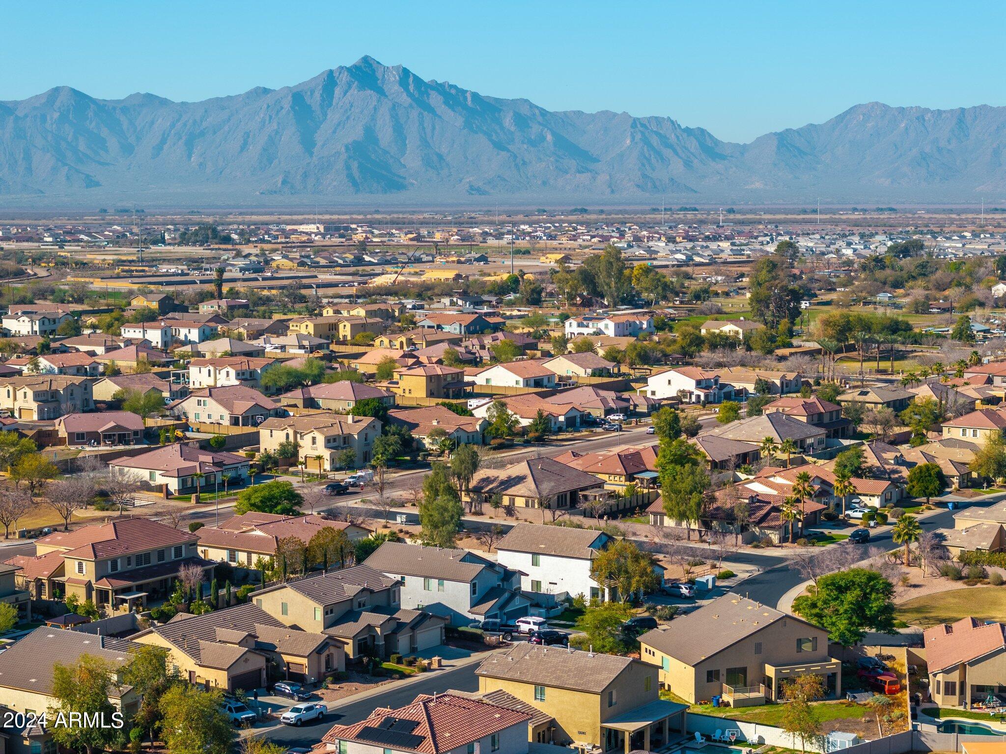 4427 West Summerside Road Laveen, AZ 85339 - Photo 52 of 72 an aerial view of residential house and car parked