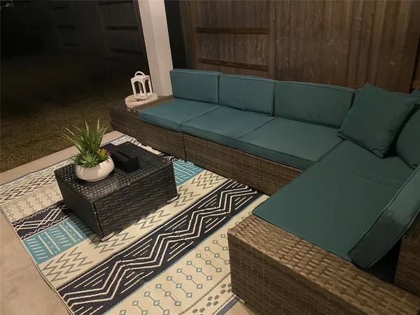 a picture of outdoor space with seating