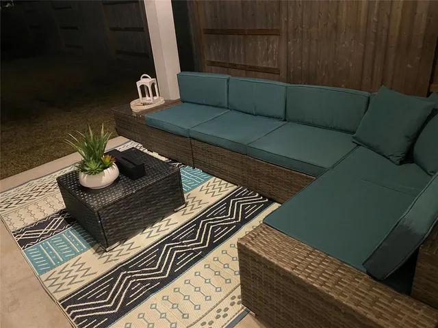 a picture of outdoor space with seating