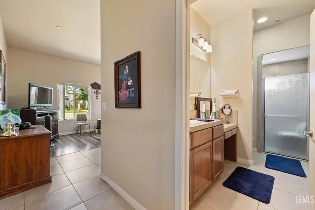 a view of a swimming pool with a lounge chairs