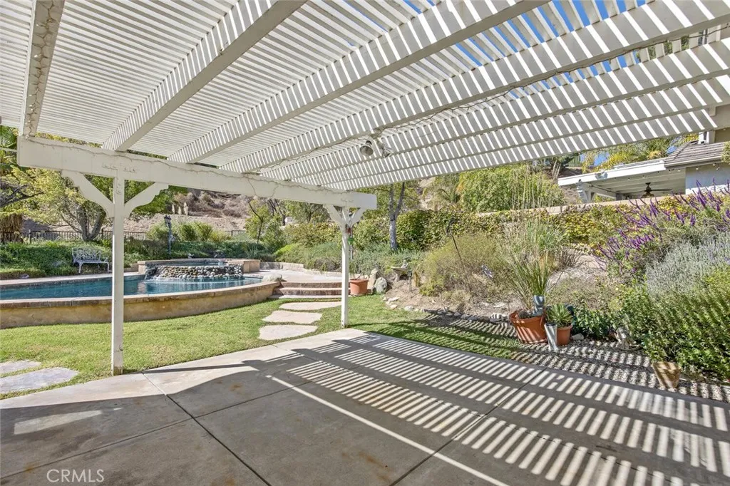 27619 Ron Ridge Drive Saugus, CA 91350 - Photo 23 of 37 a view of a swimming pool with a patio