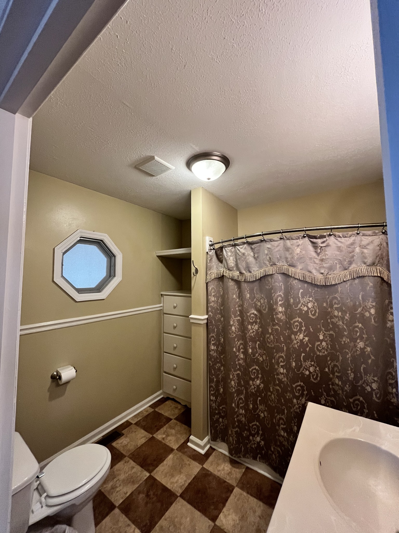 1763 Highway 166 Mount Pleasant, TN 38474 - Photo 17 of 40 a bathroom with a sink a toilet and shower