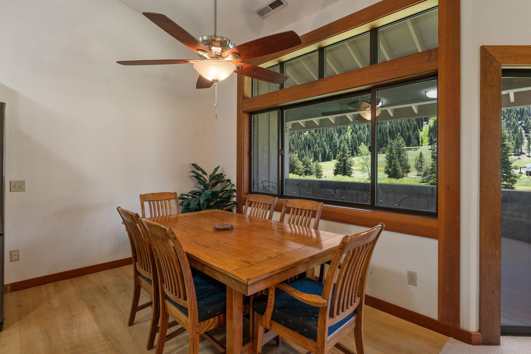 1591 Olympic Vly Road, Unit 29 Olympic Valley, CA 96146 - Photo 14 of 28 a view of a dining room with furniture window and wooden floor