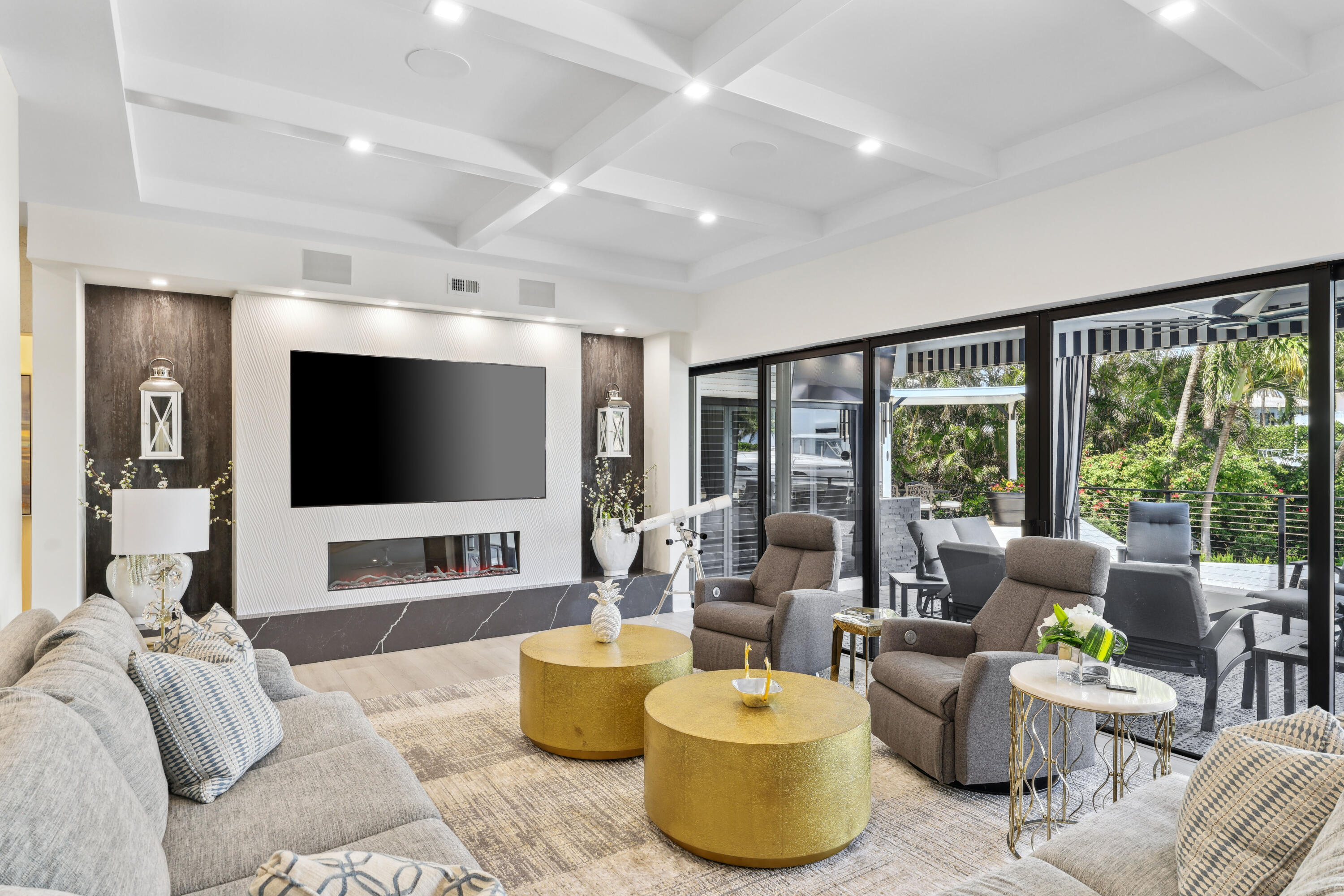 125 Marlin Drive Ocean Ridge, FL 33435 - Photo 12 of 122 a living room with furniture and a flat screen tv