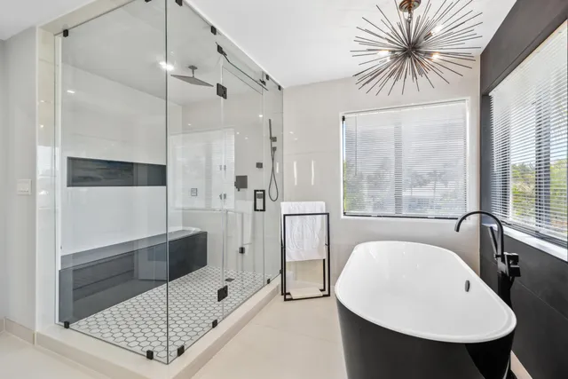 a view of a street with a building in the background