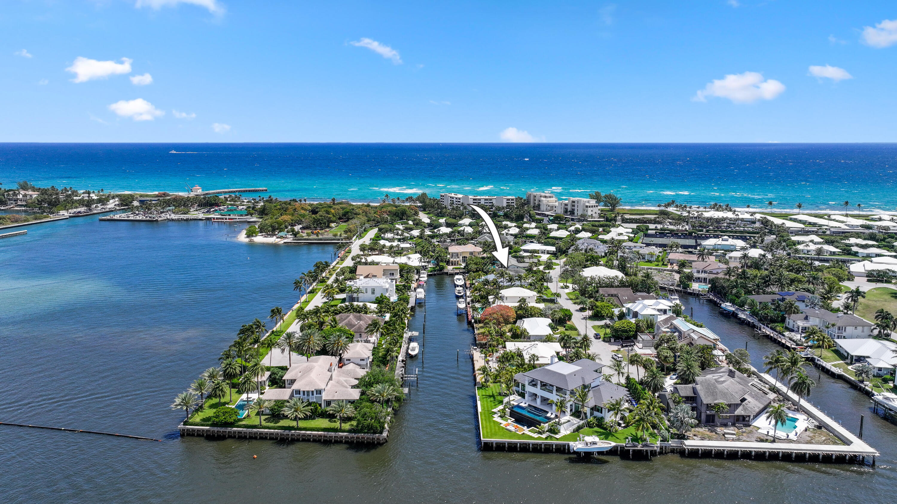 125 Marlin Drive Ocean Ridge, FL 33435 - Photo 80 of 122 an aerial view of residential houses with outdoor space and swimming pool
