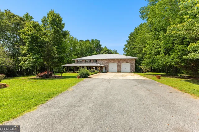 a view of a porch with seating space