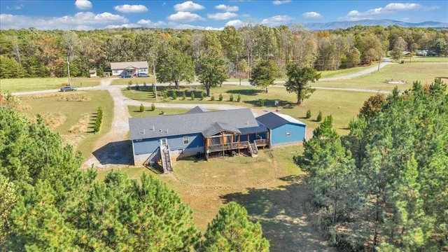 a view of a swimming pool with an ocean view