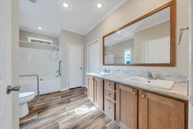 a view of wooden balcony