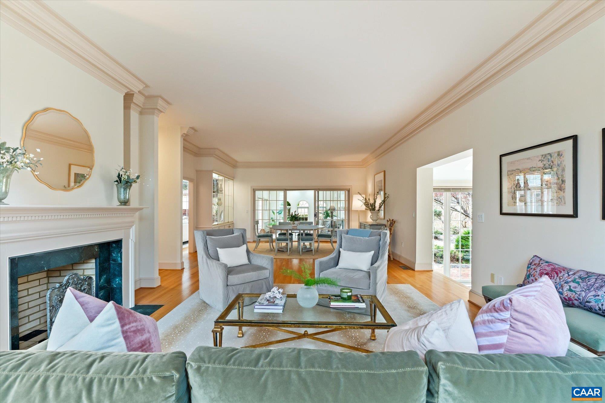 1462 Owensville Road Charlottesville, VA 22901 - Photo 26 of 56 a living room with fireplace furniture and a large window