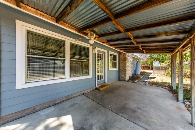 a backyard of a house