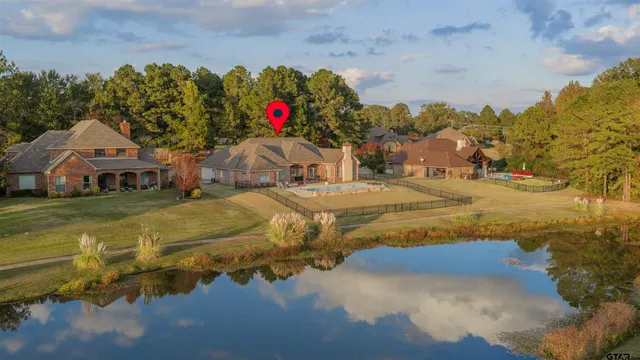 a view of a house with a mountain