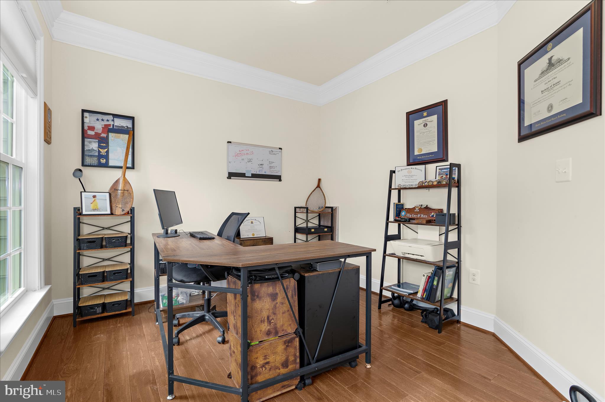 830 Sebastian Lane Gambrills, MD 21054 - Photo 20 of 63 a view of a workspace with furniture and wooden floor