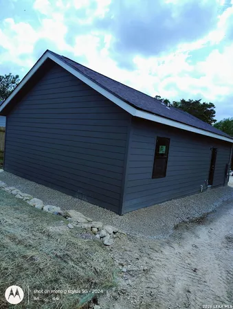 a backyard of a house